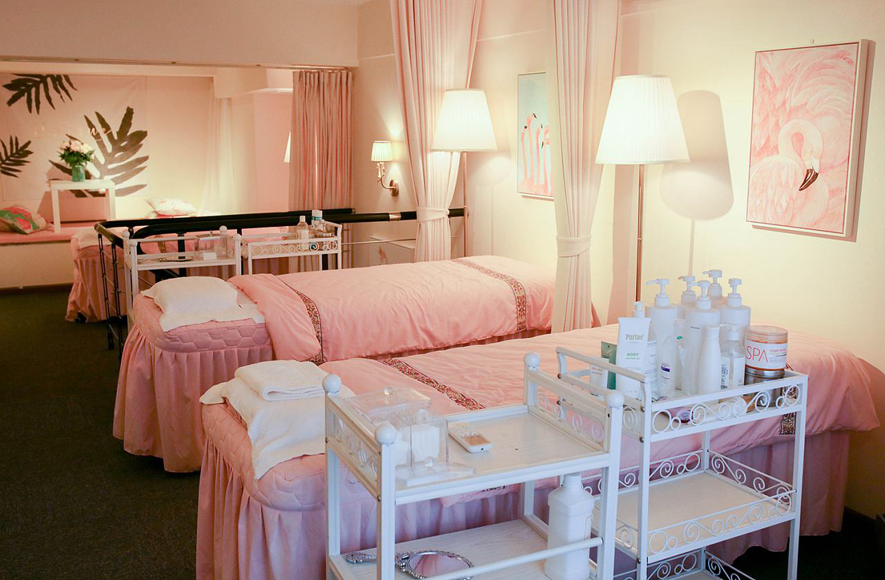 简装小型美容院设计图，清新自然风